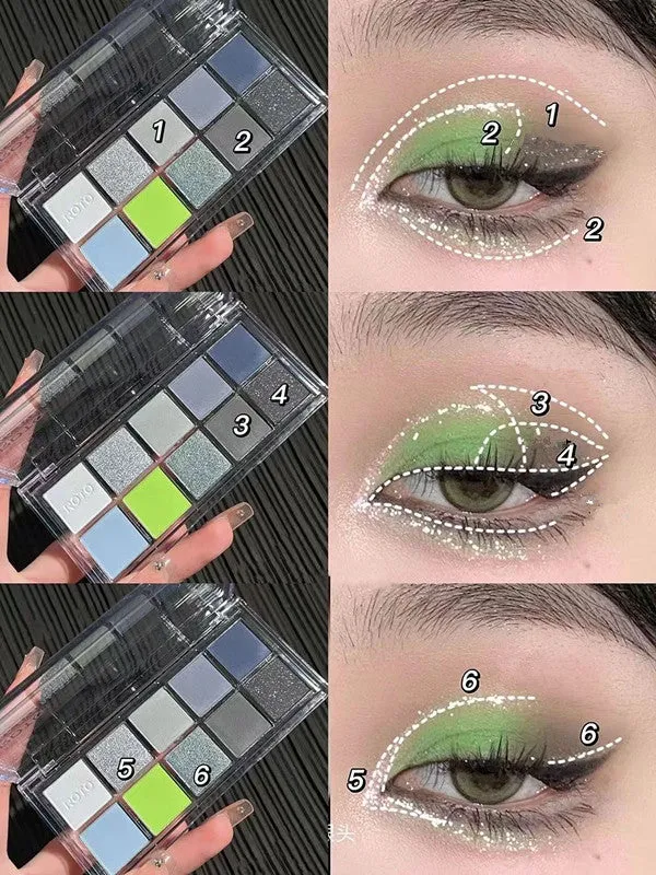 10-COLOR Green EYE-SHADOW MK129