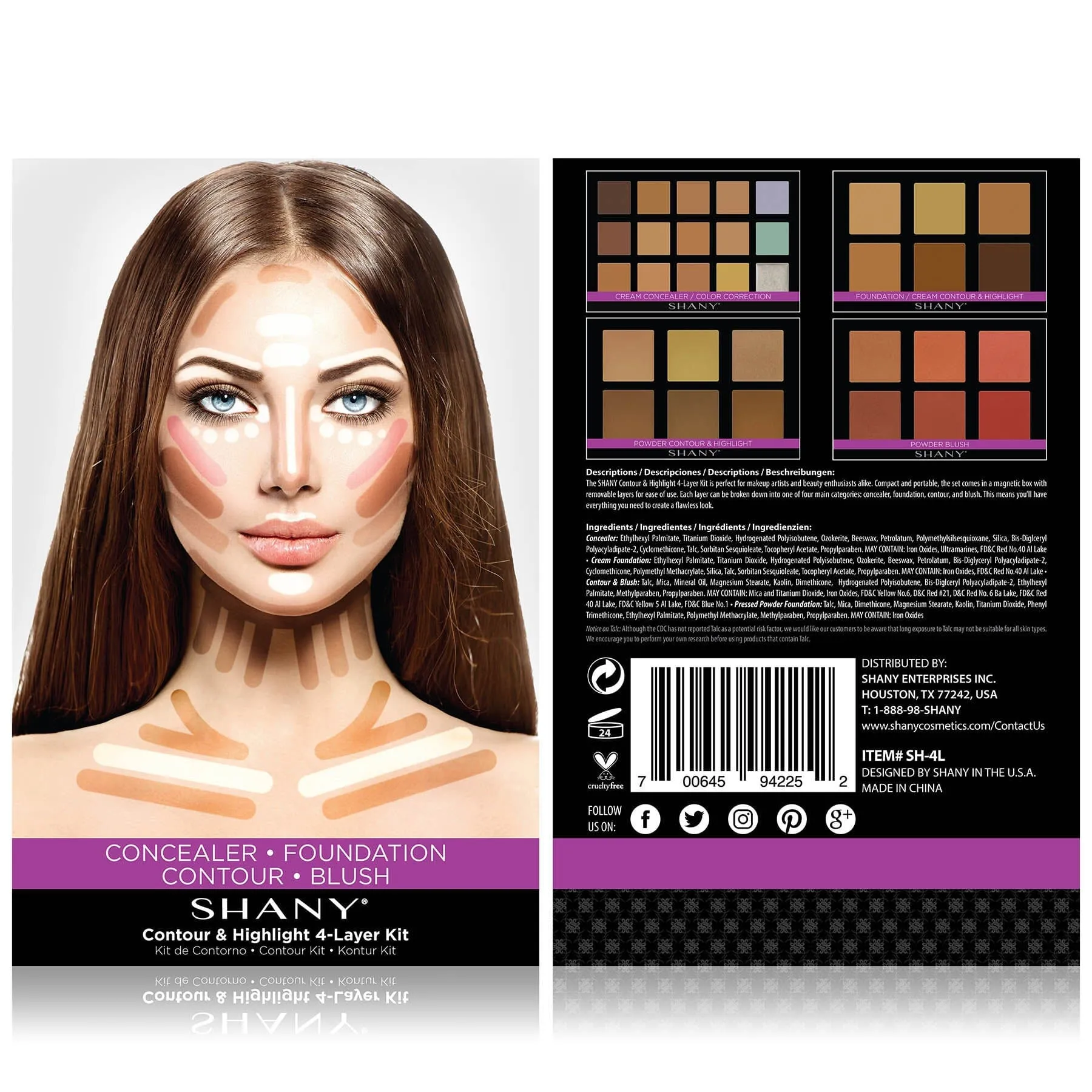 4-Layer Contour and Highlight Makeup Kit