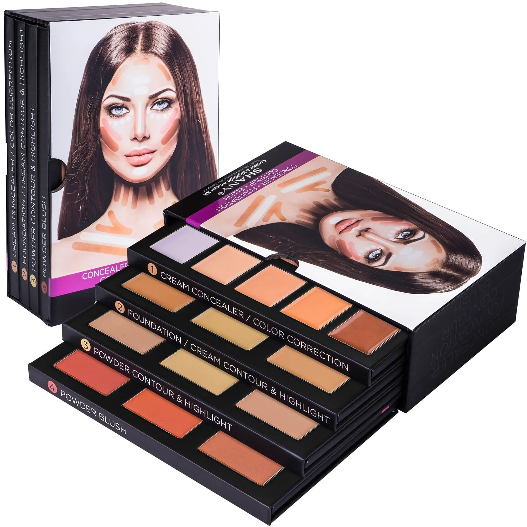 4-Layer Contour and Highlight Makeup Kit