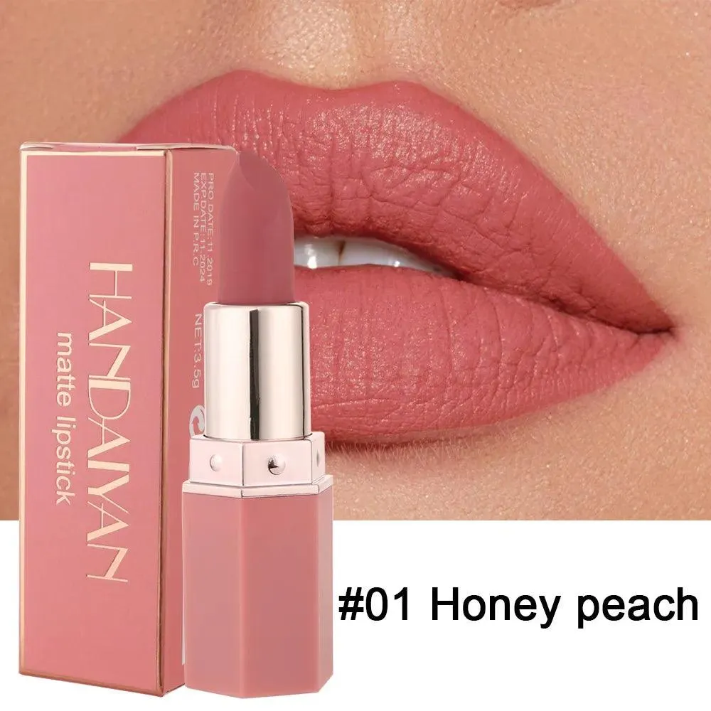 6 Colours Matte Lipstick Beauty Lip Gloss Lippenstift Tinted Balm 24 Hours Waterproof Free Shipping Makeup