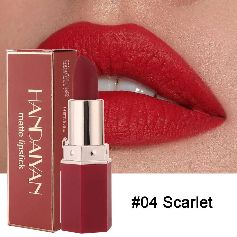 6 Colours Matte Lipstick Beauty Lip Gloss Lippenstift Tinted Balm 24 Hours Waterproof Free Shipping Makeup