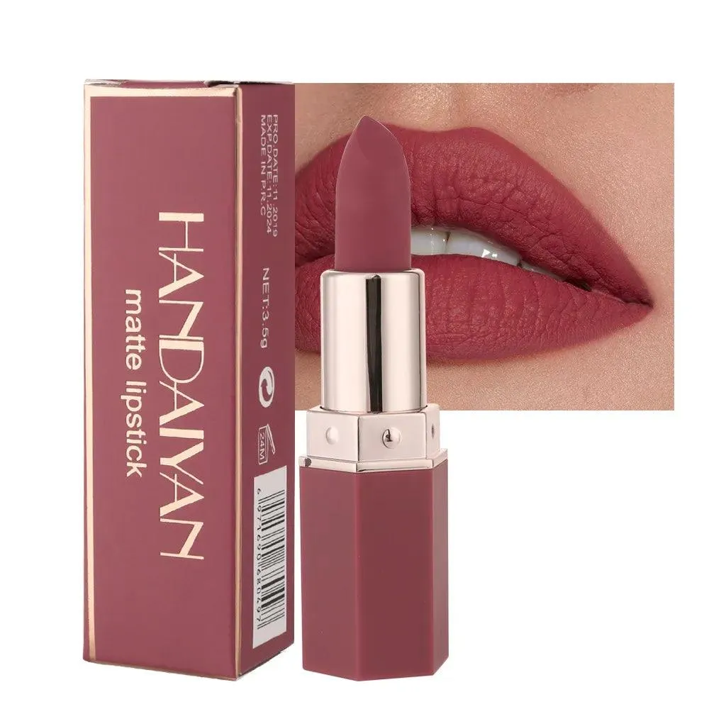 6 Colours Matte Lipstick Beauty Lip Gloss Lippenstift Tinted Balm 24 Hours Waterproof Free Shipping Makeup