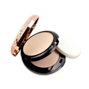 Beauty Glazed Professional Full Coverage Long Lasting Makeup Face Powder Foundation Compact Powder Pressed Powder