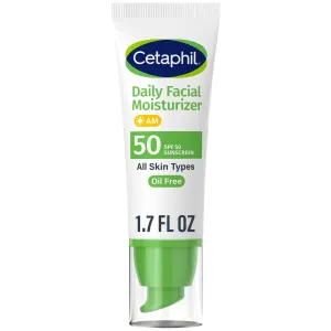 Cetaphil Daily Oil-Free Facial Moisturizer with SPF 50 Sunscreen - 1.7 oz