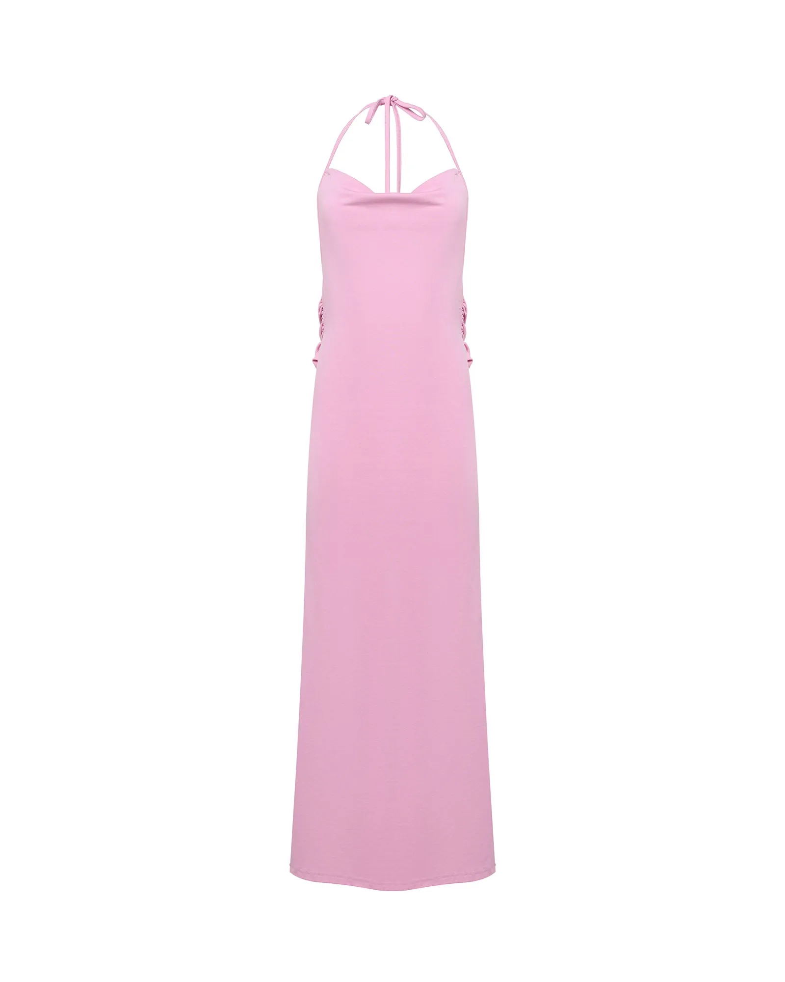 Convertible Slit Halter Dress