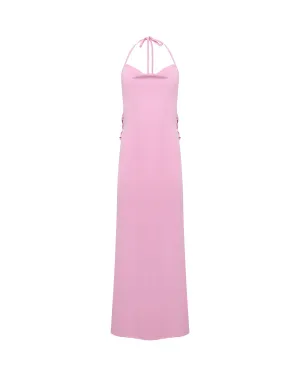 Convertible Slit Halter Dress