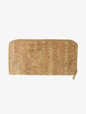 Cork Zipped Wristlet Tilia a in Beige