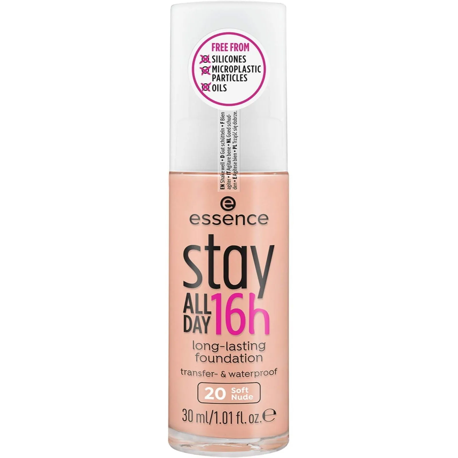 Essence Foundation Stay All Day 16H Long-Lasting - 20 Soft Nude