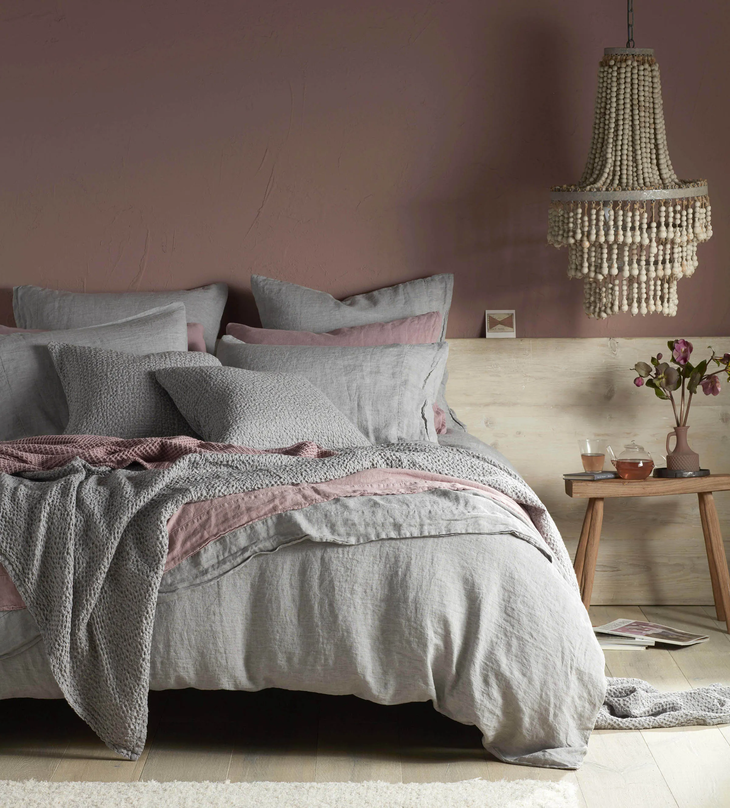 Flint Grey 100% Linen Bed Linen