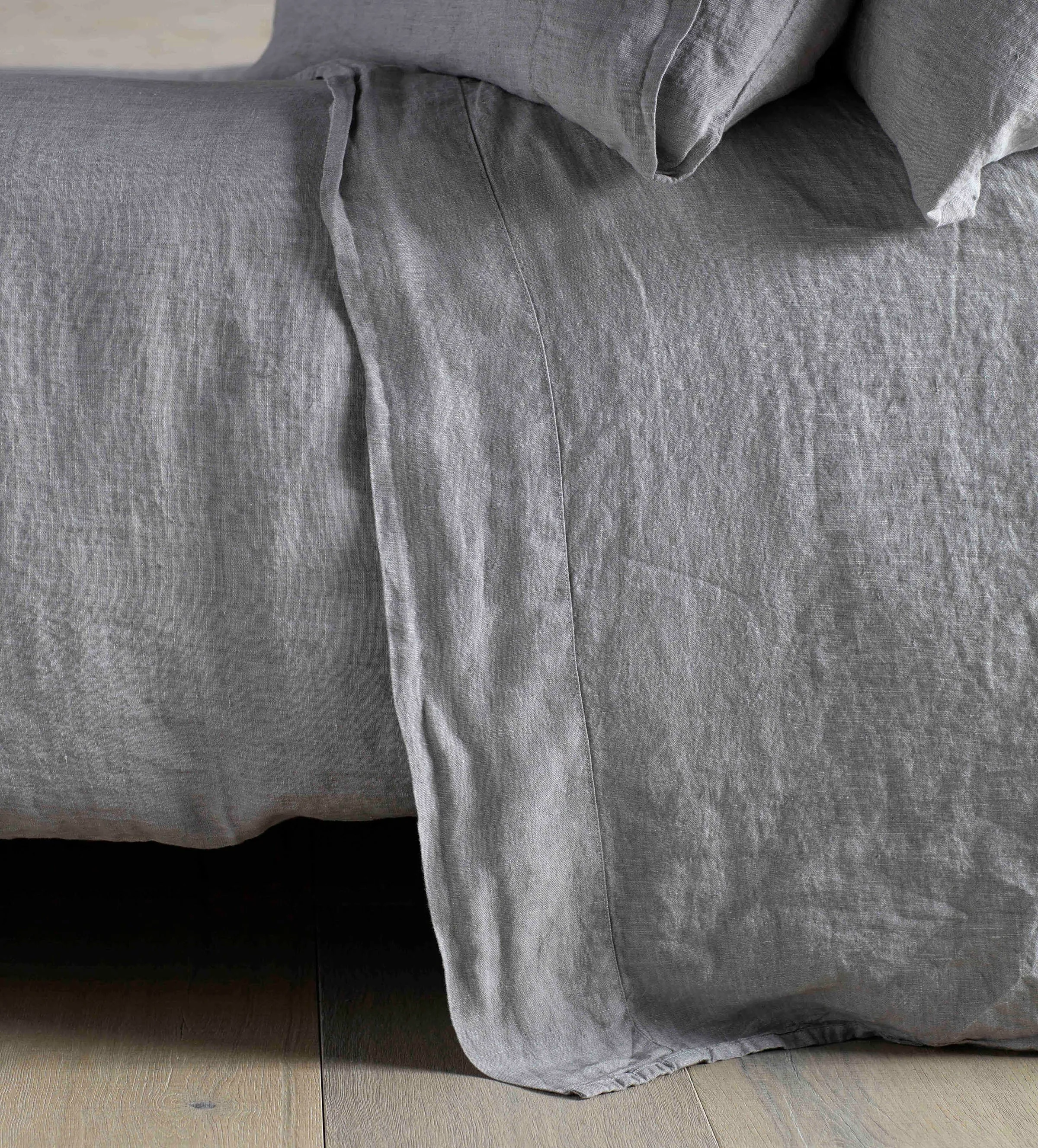 Flint Grey 100% Linen Bed Linen