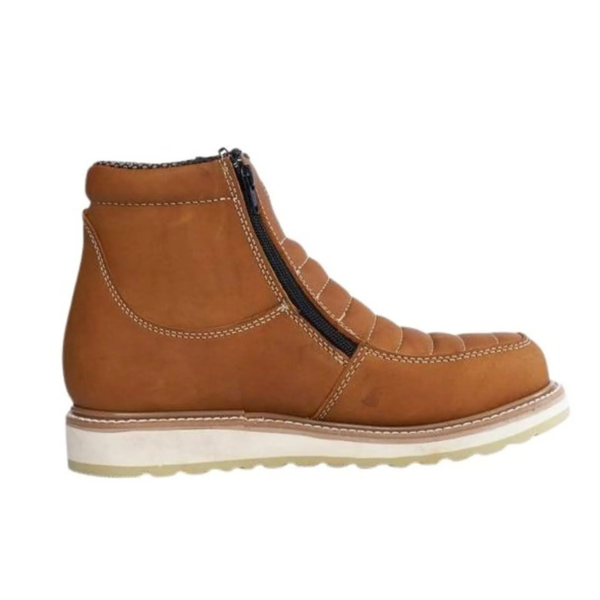 HAMMER 339 HABANA,  Prime leather, Breathable lining , Double Libyan Density, Oil and slip resistance, Short Boots 6" Double Zipper.