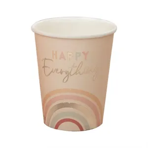 Happy Everything Natural Rainbow Cups - Pack of 8