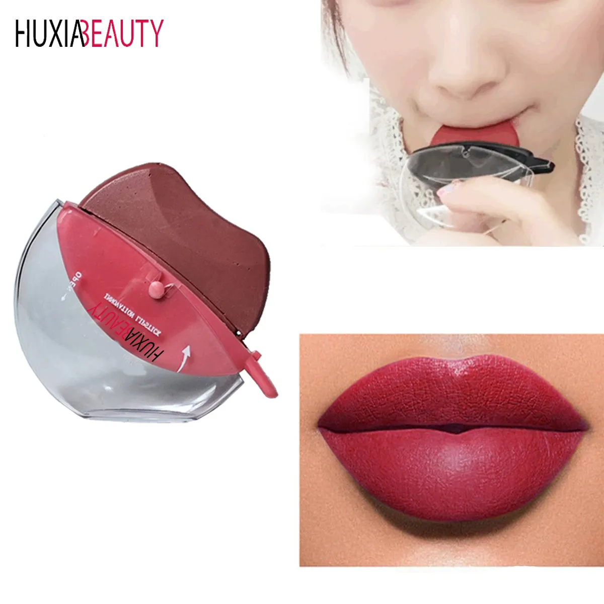 HUXIABEAUTY Pack of 3 Matt Lip-shaped Lipstick Velvet Matte Moisturizing Lipstick 314