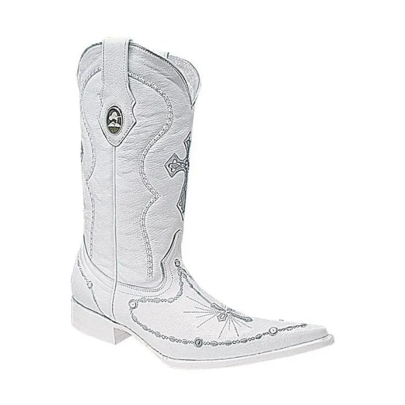 JB668 Rosario Western Boot with White Diamonds