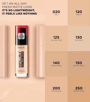 L'Oreal Paris Infallible 24H Fresh Wear Breathable Liquid Foundation