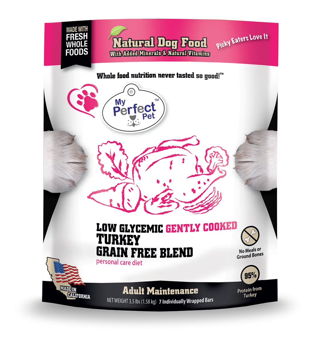 My Perfect Pet Tino’s Glycemic Friendly Turkey Blend