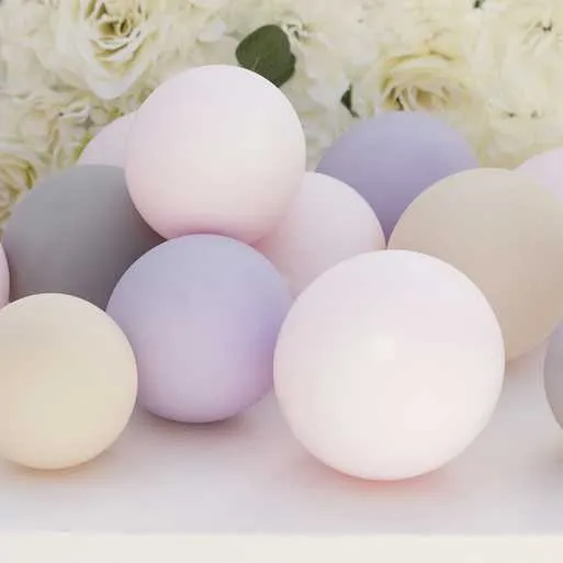 Nude, Pink, Lilac & Grey Balloon Pack  of 40 (5" Balloons ) - Wedding & Party Balloons