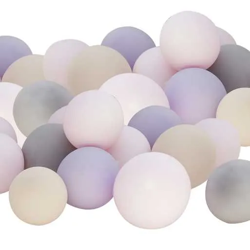 Nude, Pink, Lilac & Grey Balloon Pack  of 40 (5" Balloons ) - Wedding & Party Balloons