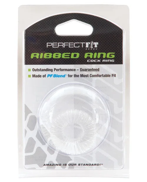 Perfect Fit Ribbed Ring - Clear