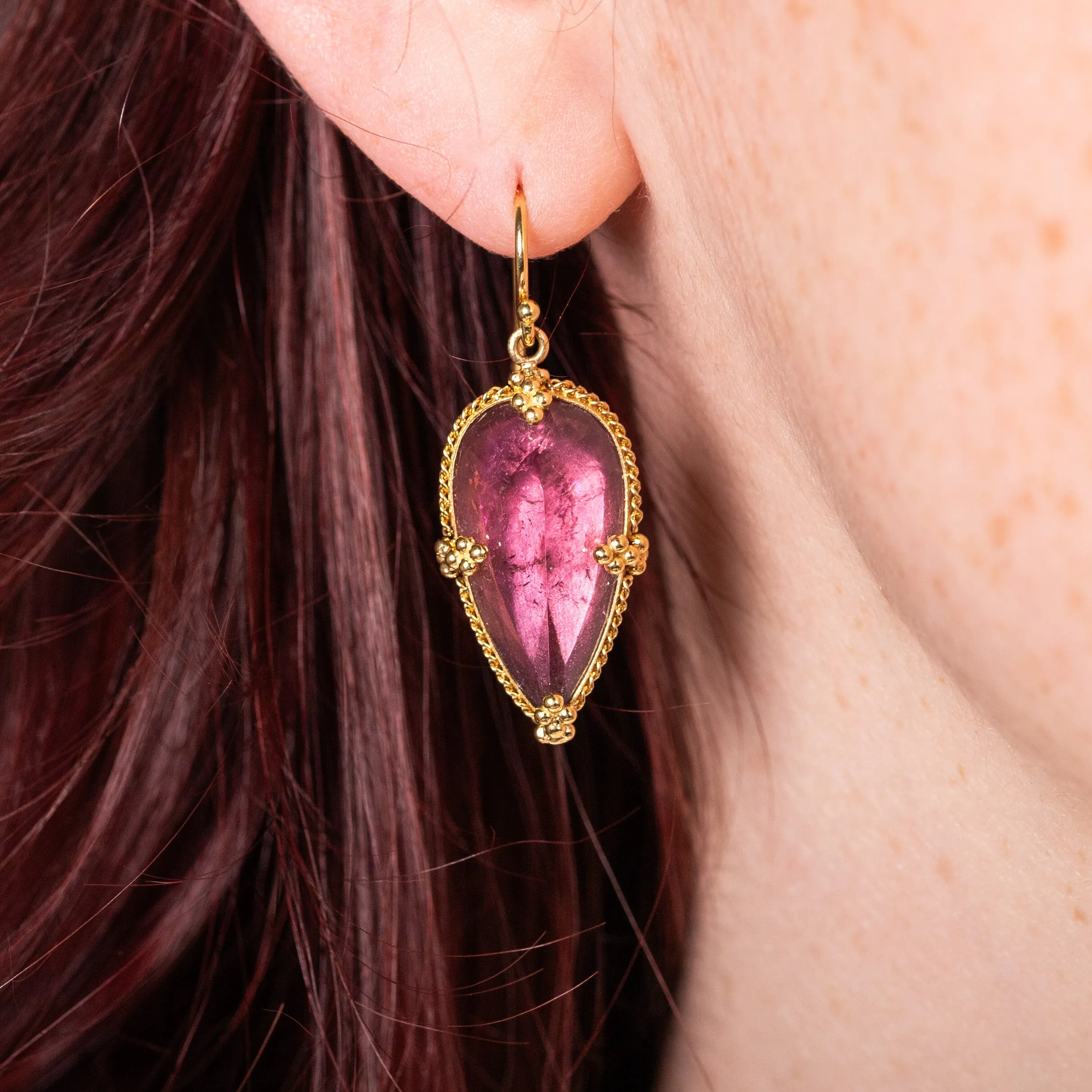 Pink Tourmaline Earrings