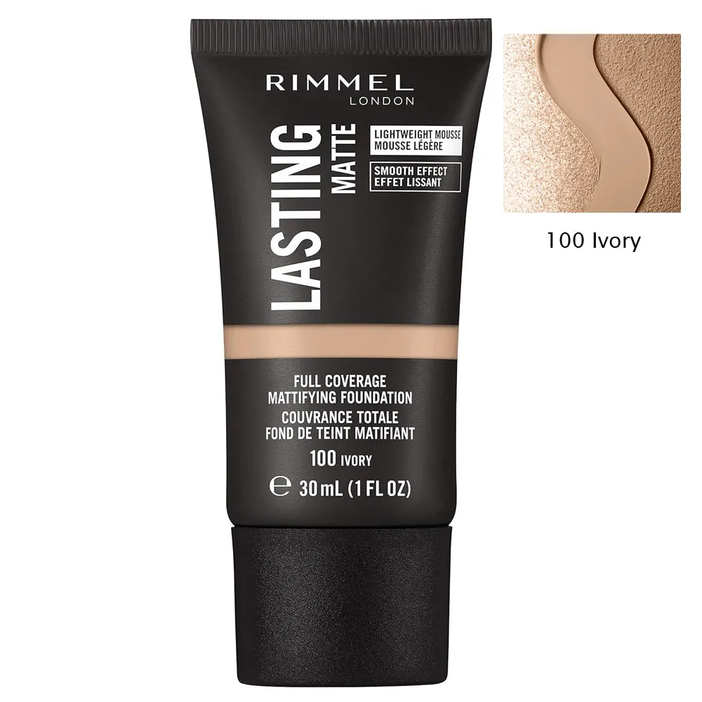 Rimmel Lasting Full Coverage Mattifying Foundation 100 Ivory