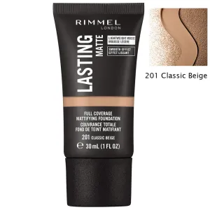 Rimmel Lasting Full Coverage Mattifying Foundation 201 Classic Beige